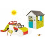 SMOBY 840200-12 preliezačka Adventure Car s pieskoviskom a šmykľavkou + detský domček Pretty Blue – Zbozi.Blesk.cz