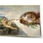 Sablio Plakát Stvoření Adama - Michelangelo Buonarroti - 120x80 cm – Hledejceny.cz