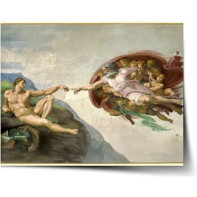 Sablio Plakát Stvoření Adama - Michelangelo Buonarroti - 120x80 cm – Hledejceny.cz