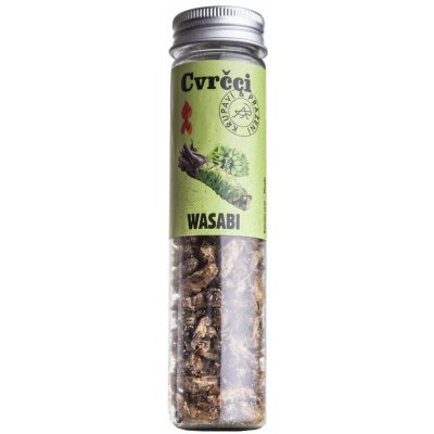 Sens Foods Křupaví pražení cvrčci ve zkumavce Wasabi 20 g