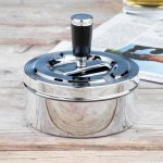 Haushalt international Chromovaný otočný popelník Ø 11 cm – Zboží Dáma