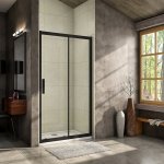 H K Luxusní posuvné sprchové dveře ALTO BLACK 116- 120x195cm L/P se Soft close zavíráním – Zboží Mobilmania
