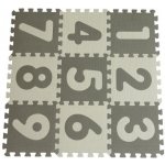 Baby Dan Hrací podložka puzzle 90x90 cm Grey s čísly 2020 – Zboží Dáma
