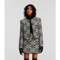 Karl Lagerfeld CHECK BOUCLE JACKET černá