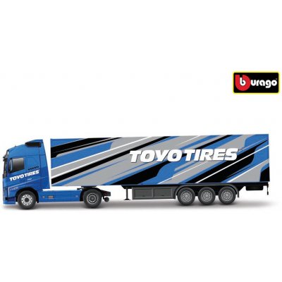 Bburago Volvo FH16 Globetrotter 750 XXL Trailer Toyo Tires 1:43