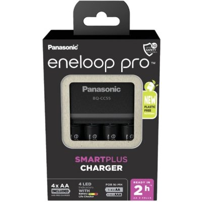 Panasonic ENELOOP BQ-CC55E + 4x AA ENELOOP PRO 2500mA černá – Zboží Živě