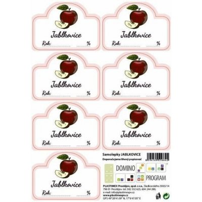 Samolepící etikety na láhve JABLKOVICE, arch 7ks – Hledejceny.cz