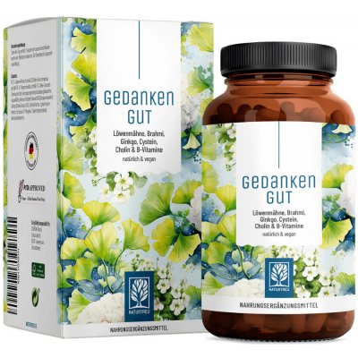 Naturtreu Dobré myšlenky Ginkgo ženšen a Bacopa monnieri na zlepšení paměti 90 kapslí – Hledejceny.cz