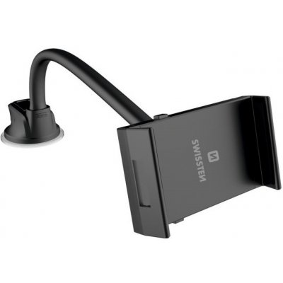 Držák do auta SWISSTEN S-GRIP T1-HK pro Apple iPhone / iPad - s přísavkou - plochý husí krk - černý | Zboží Auto