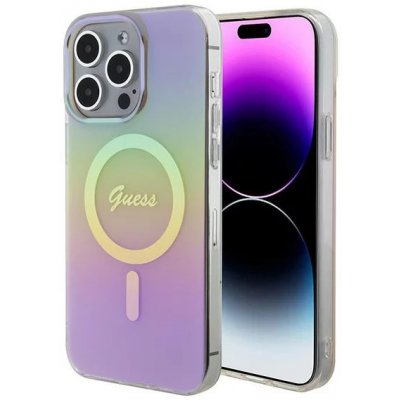 Pouzdro Guess iPhone 15 Pro Max IML Iridescent MagSafe růžové – Zboží Mobilmania