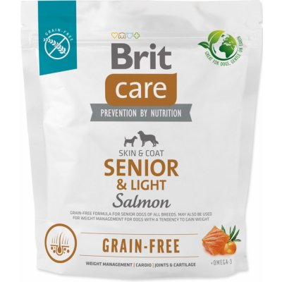 Krmivo Brit Care Dog Grain-free Senior & Light Salmon 1kg-KS