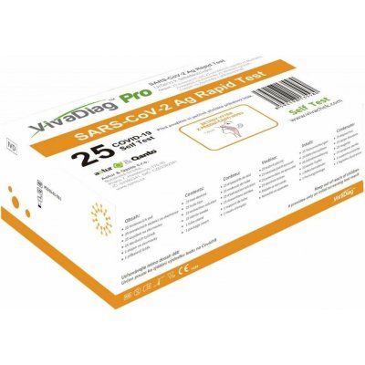VivaDiag Antigenní rychlotest na COVID-19 z přední části nosu/úst 25 ks – Zbozi.Blesk.cz
