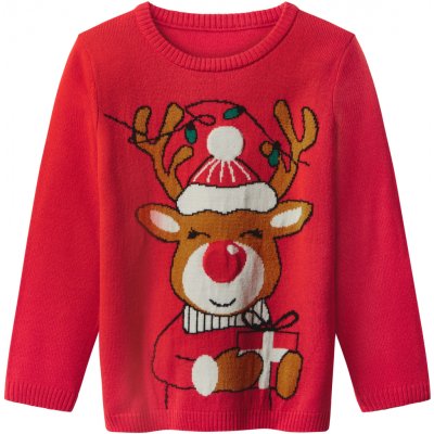 Lupilu vánoční svetr s LED efektem a zvukem červená – Zboží Dáma