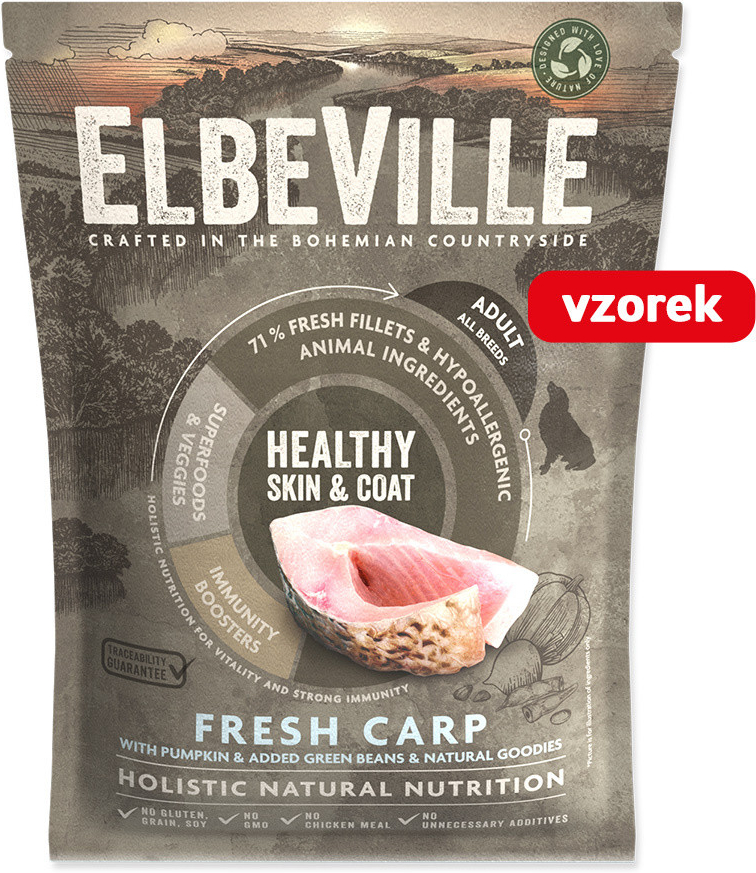 Elbeville Adult All Breeds Fresh Carp Healthy Skin and Coat 100 g