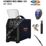 Alfain HOMER MIG MMA 181 + hořák + red. ventil + kukla + tlaková lahev – Hledejceny.cz