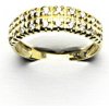 Prsteny Čištín zlatý zirkony čiré žluté zlato VR 27