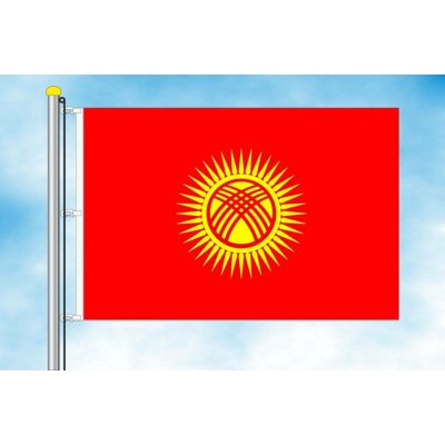 LIBEA, s.r.o. Vlajka Kyrgyzstánu Rozměr: 30×45 cm, Uchycení: Karabiny na stožár – Hledejceny.cz