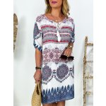 Fashionweek Volné šaty ze vzdušné viskózy aztec pro moletky IT-ELIZABETH – Zboží Dáma