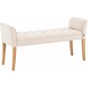 Lavice do předsíně Design-Shop Cleopatra Chaiselongue Krémová