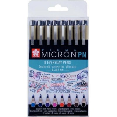 Sakura PIGMA MICRON PN POXSDKPN8 sada 8 barev – Zboží Dáma