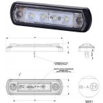 Svítilna poziční 12v/24v 0,5w/1w 4xled bílá, kabel 0,25m 0145436_A, , , – Hledejceny.cz