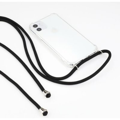 Pouzdro SES Průhledné silikonové ochranné se šňůrkou na krk Apple iPhone 5/5S/SE - tmavě modré – Zboží Mobilmania