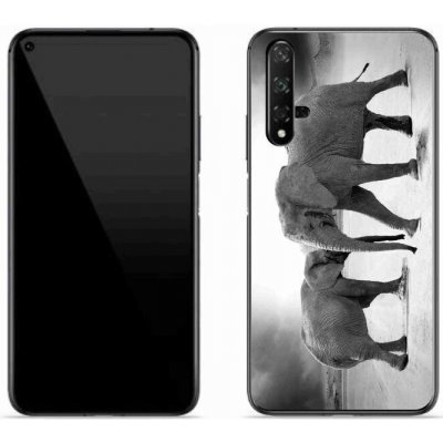 mmCase gelový kryt Huawei Nova 5T - černobílí sloni – Zboží Živě