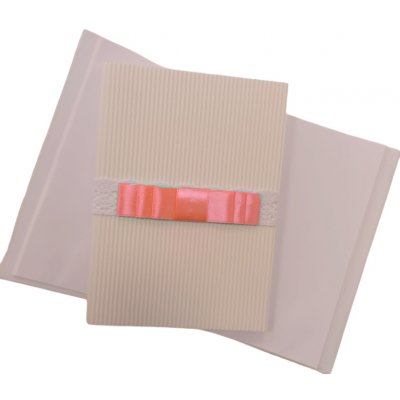 Svatební kniha hostů A5 - 90 bílých stran - lososová mašle – Zboží Dáma Svatební kniha hostů A5 - 90 bílých stran - lososová mašle – Zboží Dáma