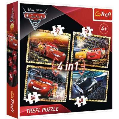 Trefl 4v1 CARS 3 35,48,54,70 dílků – Zbozi.Blesk.cz