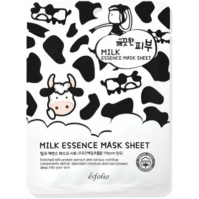 Esfolio Pure Skin Milk Essence Mask Sheet Textilní maska s mléčnými bílkovinami 25 ml – Zboží Dáma