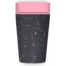 rCUP Black and Pink kelímek na kávu recyklovaný vodotěsný 340 ml