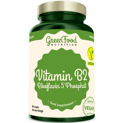 GreenFood Nutrition Vitamin B2 Riboflavin 5'Phosphat 90 kapslí