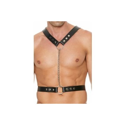 Shots OUCH Twisted Bit Leather Harness kožený harness s kovovými prvky – Zboží Mobilmania