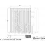 Filtr, vzduch v interiéru BLUE PRINT ADBP250118 – Hledejceny.cz