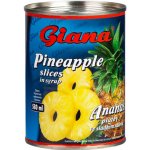 Giana Ananas plátky v mírně sladkém nálevu 565 g – Sleviste.cz