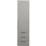 Woood Šatní skříň světle šedá ořechová Renda 210 x 55 cm – Sleviste.cz