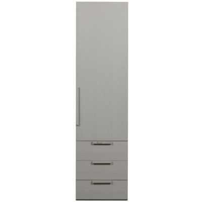 Woood Šatní skříň světle šedá ořechová Renda 210 x 55 cm – Sleviste.cz