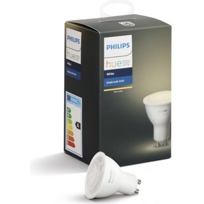 Philips LED žárovka Hue White, GU10, 5.5 W, teplá bílá – Zboží Mobilmania