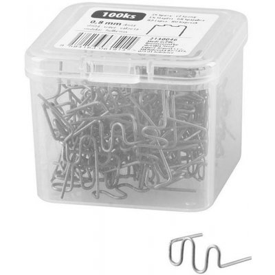 Spona pro pistol na sváření plastů, vlna, 0,8mm, 100ks – Sleviste.cz