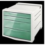 Esselte ColourIce plastový box 4 zásuvky transparentní zelený – Hledejceny.cz