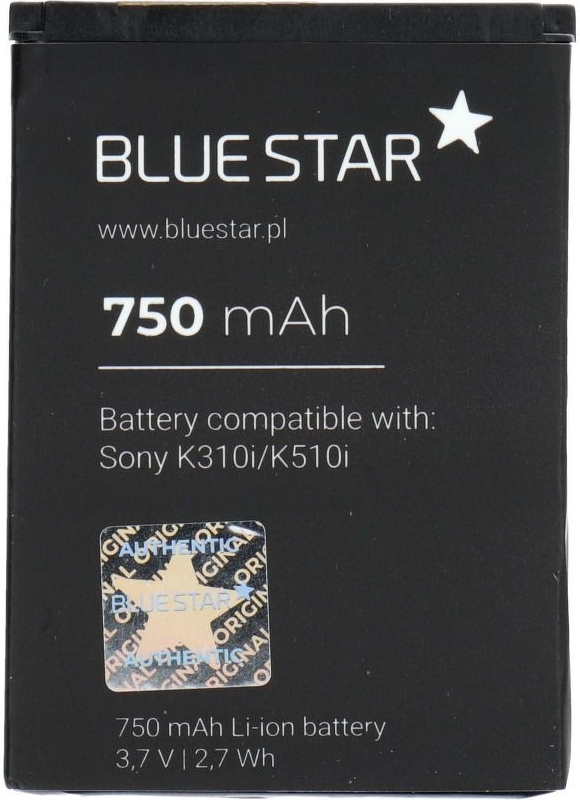 BlueStar BST-36 Sony Ericsson K310i, K510i, J300, W200 - 750mAh