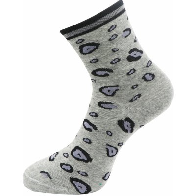 Biju dámské ponožky s leopardím potiskem NPC3625 9001478 9001478A šedé – Zboží Mobilmania