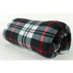 JAHU s.r.o. Fleece deka kostka černobílá 150x200 – Zboží Mobilmania