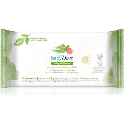 Dove Baby Biodegradable Wipes dětské jemné vlhčené ubrousky 75 ks – Zbozi.Blesk.cz