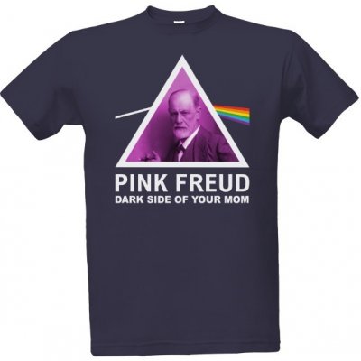 Tričko s potiskem PINK FREUD Dark side of your mom verze 1 pánské denim