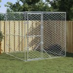 vidaXL Venkovní psí kotec stříbrný 200 x 200 x 200 cm pozinkovaná ocel 9799.153674 – HobbyKompas.cz