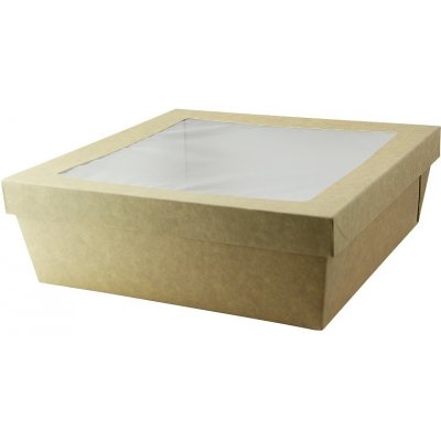 gastro obaly s.r.o. Krabice papírová s víkem s průhledem 20x20x8cm – Zboží Mobilmania