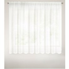 Záclona v krémové barvě s řasící páskou krémová 300 cm 250 cm