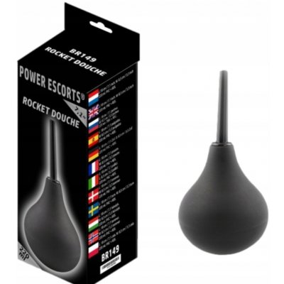 Power Escorts Rocket Douche Black Big Size - Balonek na klystýr – Sleviste.cz