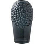 Nordic Living Tmavě šedá skleněná váza Arys 25 cm – Hledejceny.cz
